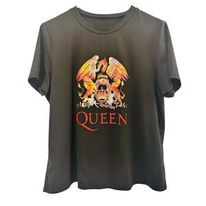 Queen Black Short Sleeve T-Shirt Size Large